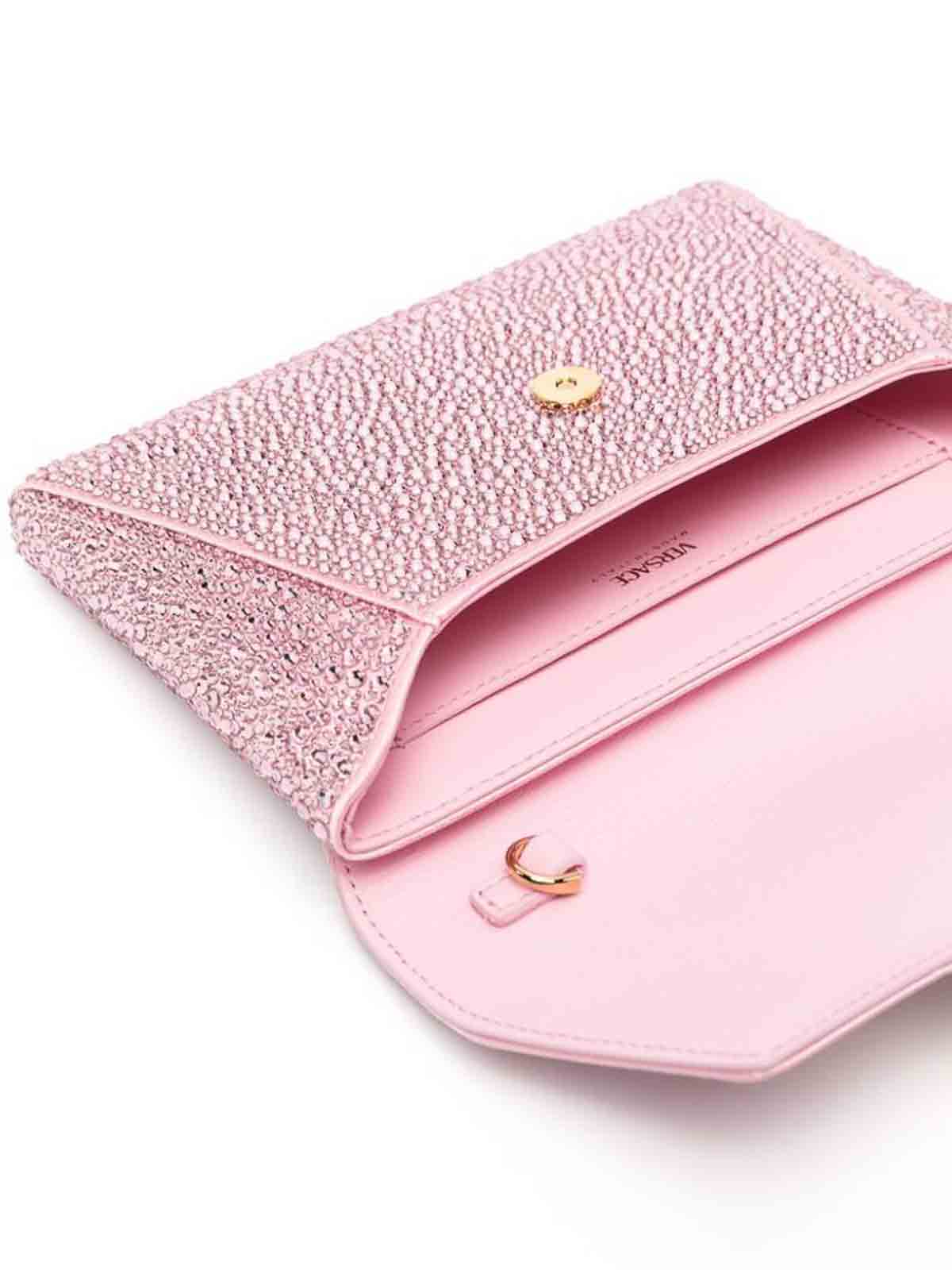 Shop Versace Pink Medusa Bag In Nude & Neutrals