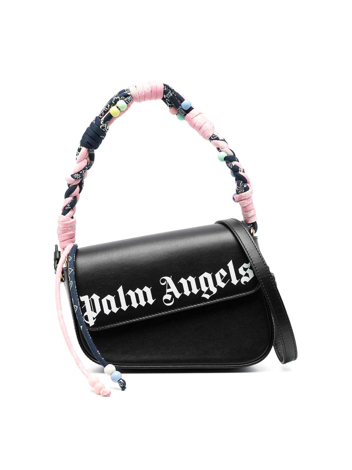 Shop Palm Angels Crash Logo-print Shoulder Bag In Black