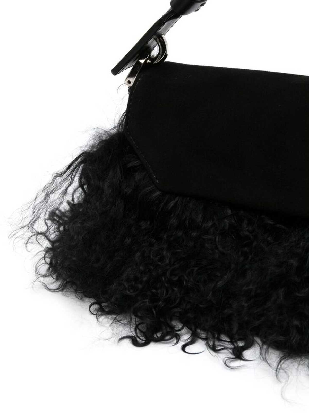 Shop Casadei Manola Shoulder Bag In Black