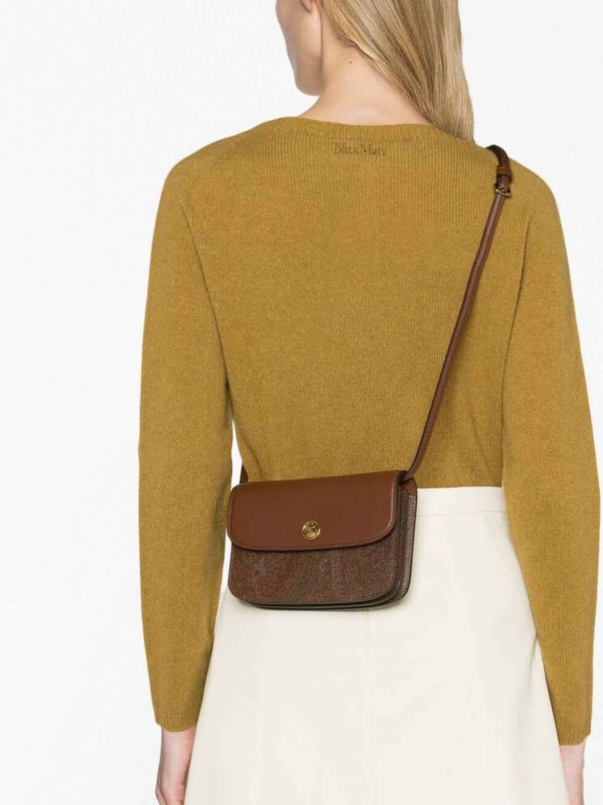 Shop Etro Essential Jacquard Crossbody Bag In Brown