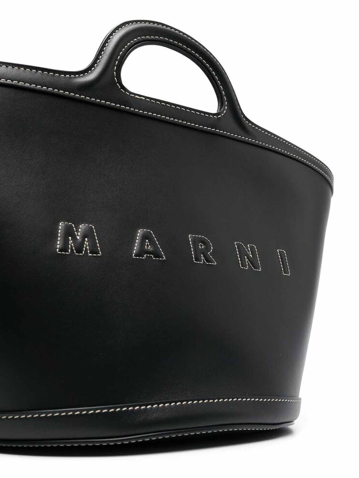 Shop Marni Large Tropicalia Tote Bag In Black