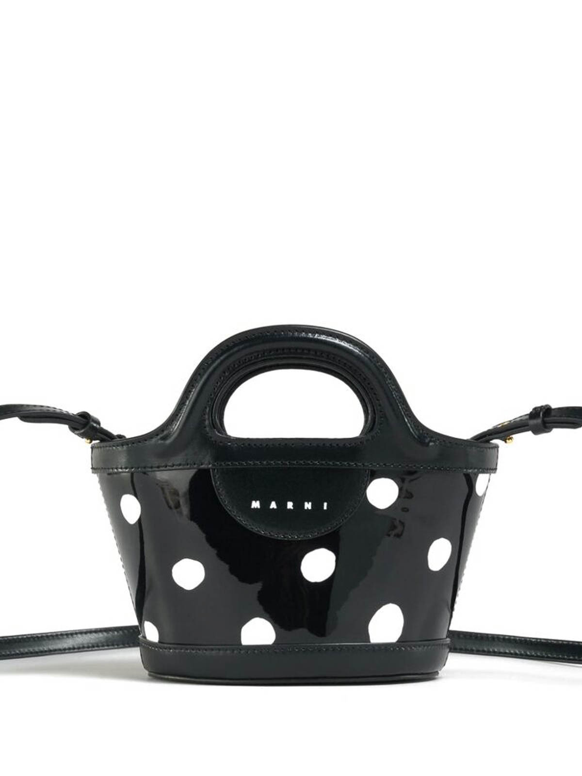 Marni Black polka dot tote bag - Black | P6048BMMP0096U1ZO230