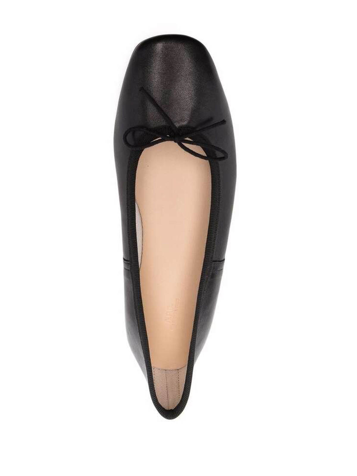 Shop Apc Black Ballerina Shoes With Bow Detailing