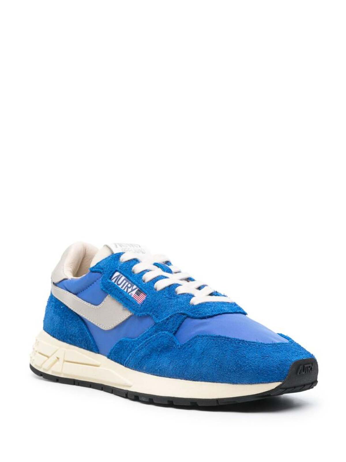 Shop Autry Pannelled Sneakers In Blue