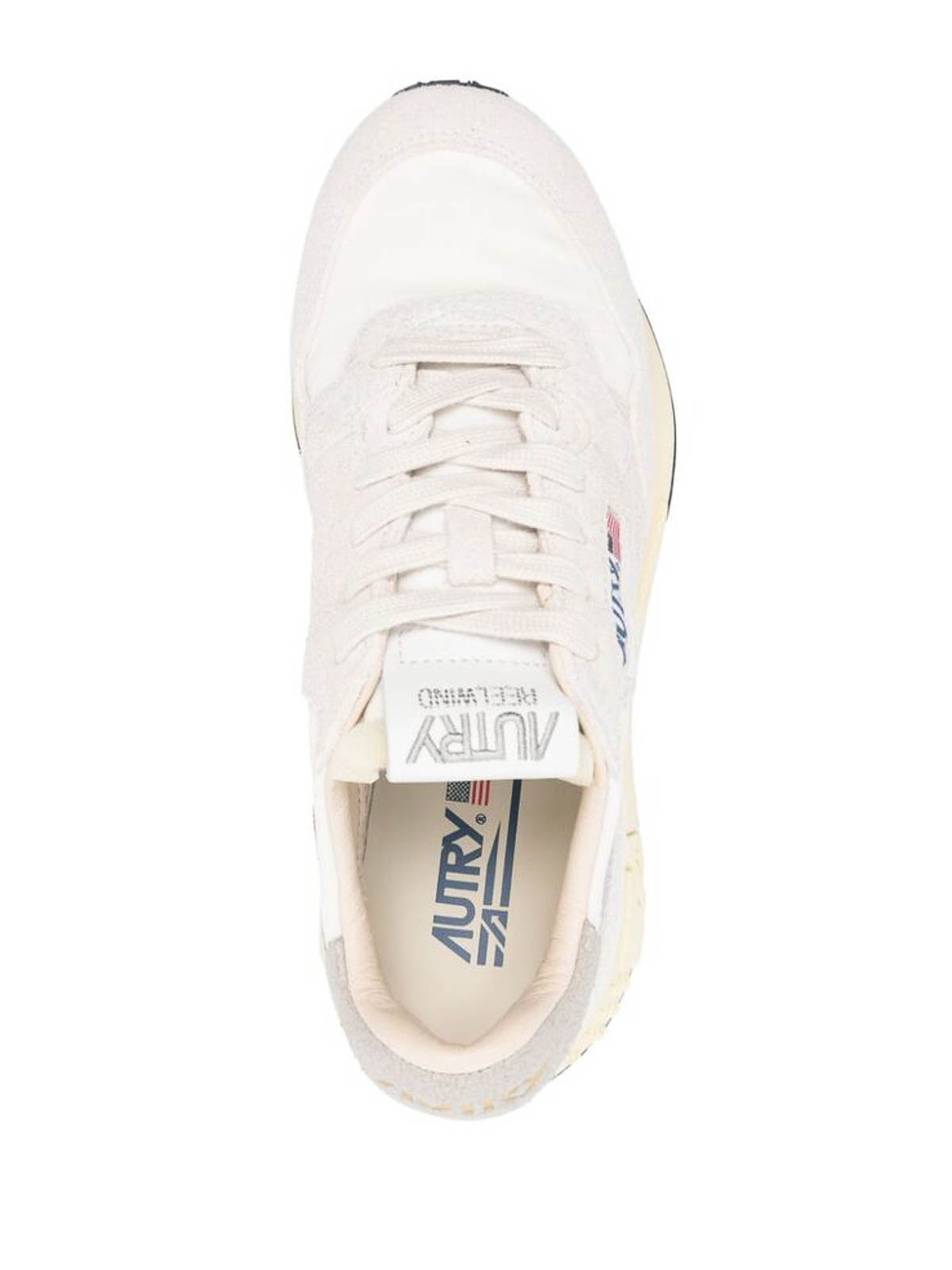 Shop Autry Leather Sneakers In White