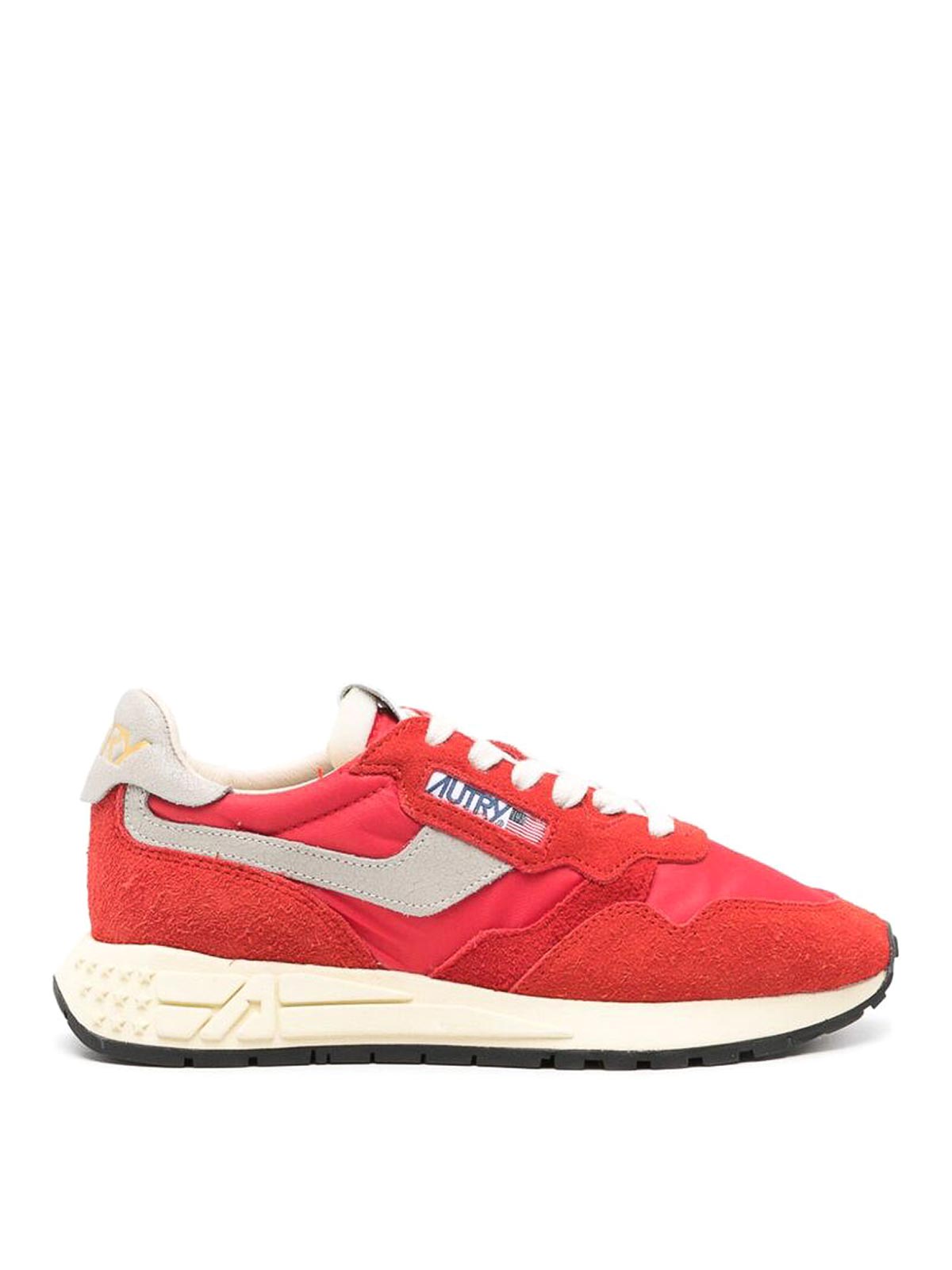 Shop Autry Leather Sneakers In Red