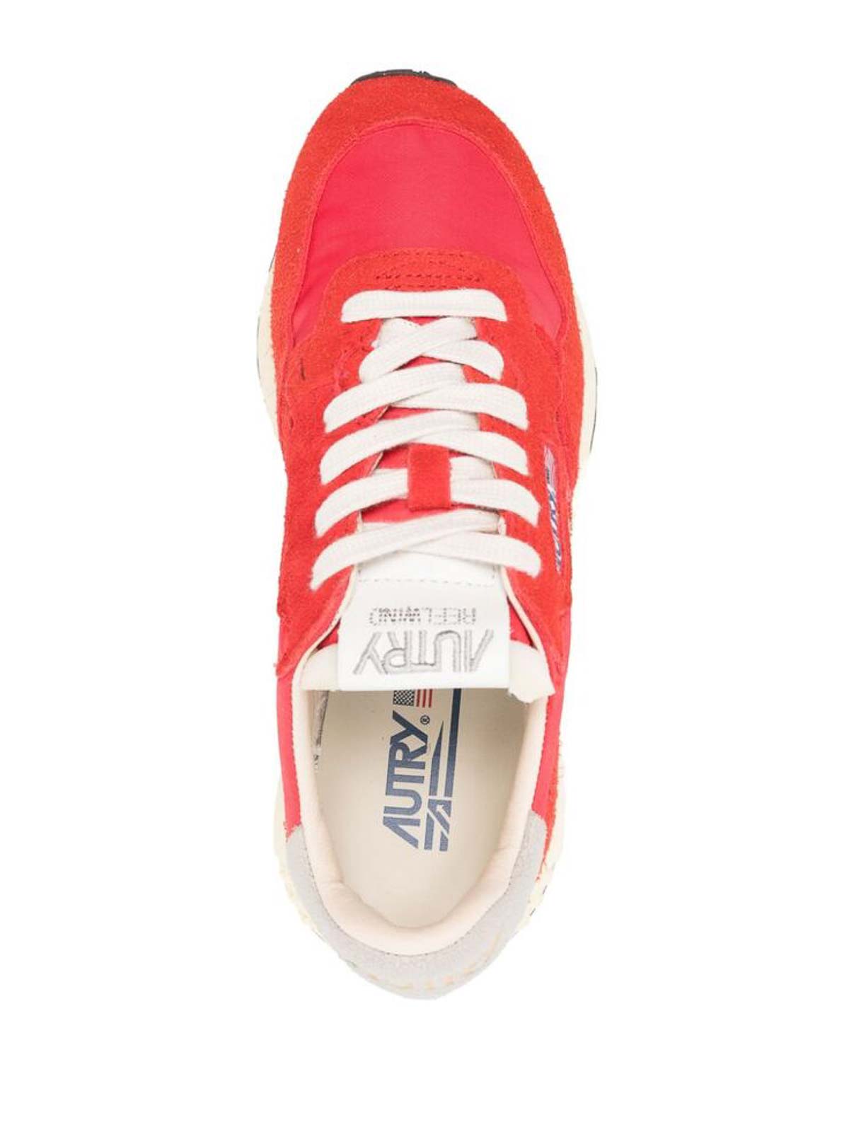 Shop Autry Leather Sneakers In Red