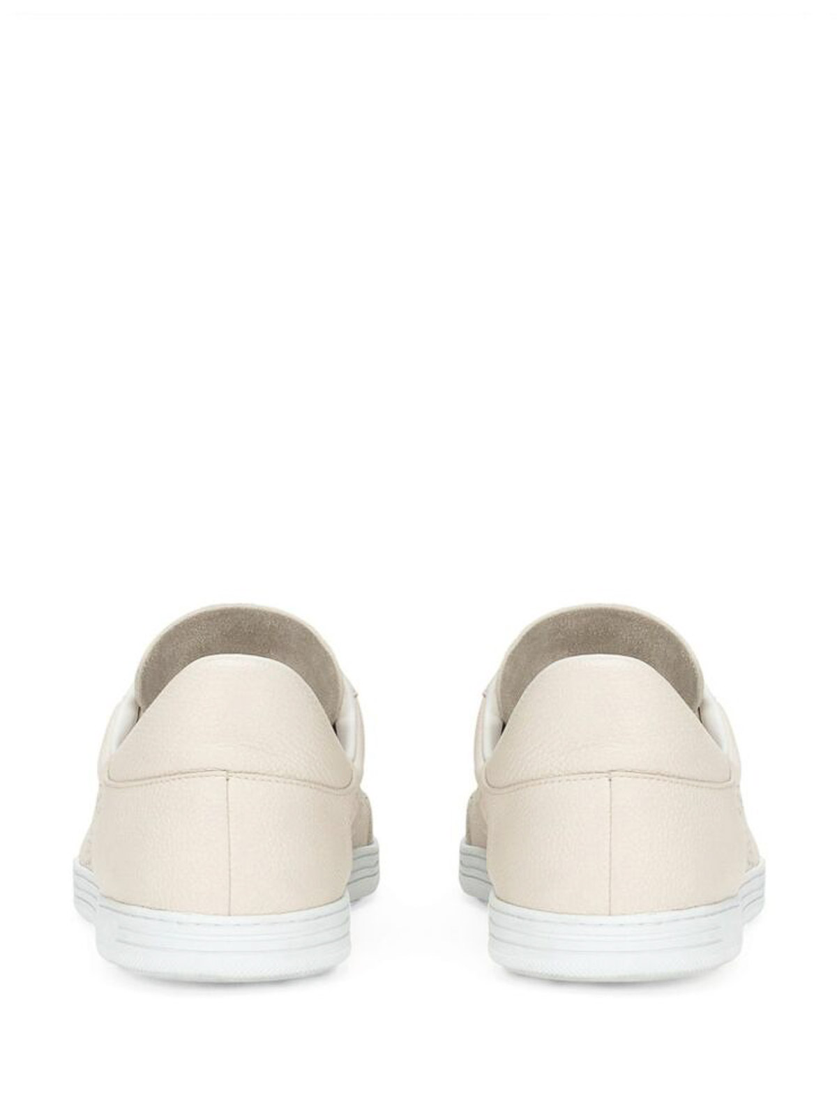 Shop Dolce & Gabbana Cream White Perforated Logo-print Sneakers