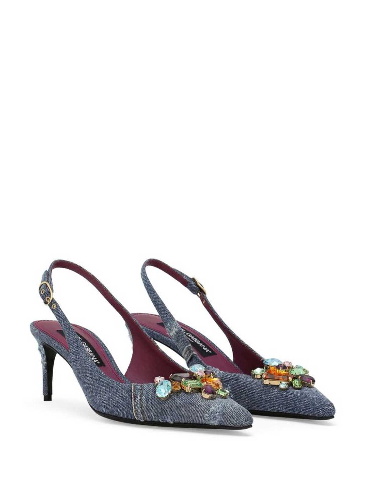 Shop Dolce & Gabbana Heeled Sandals In Blue