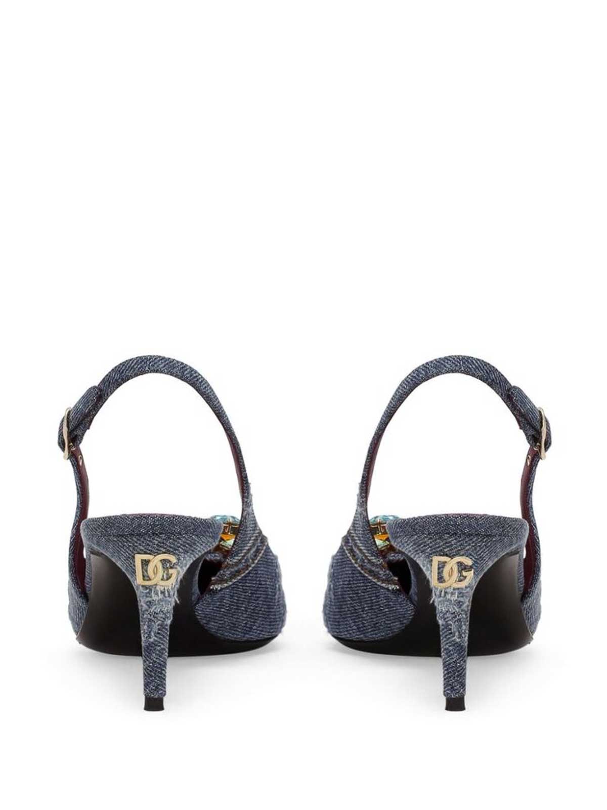 Shop Dolce & Gabbana Heeled Sandals In Blue