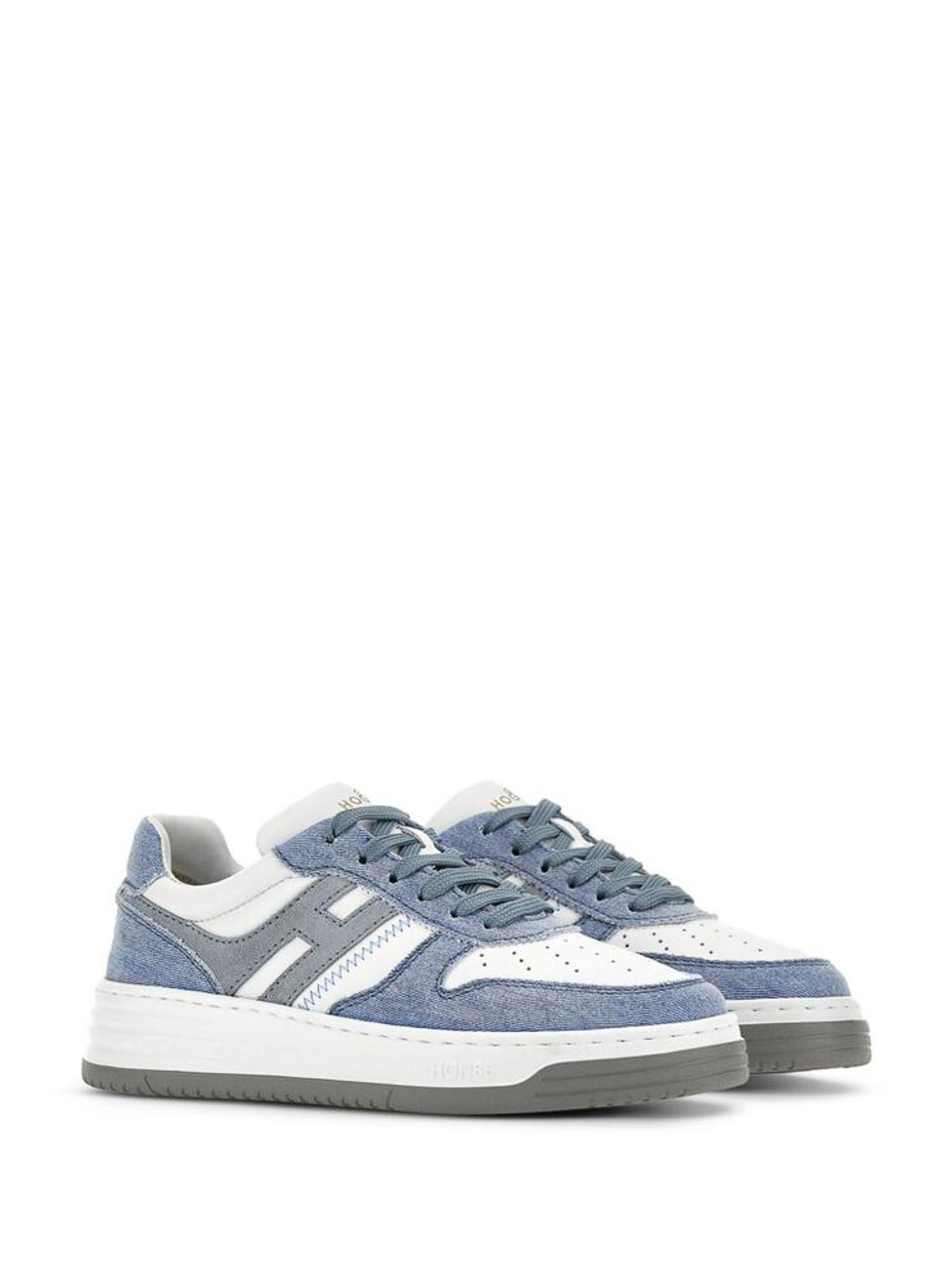 Shop Hogan H Low-top Sneakers In White Alice Blue
