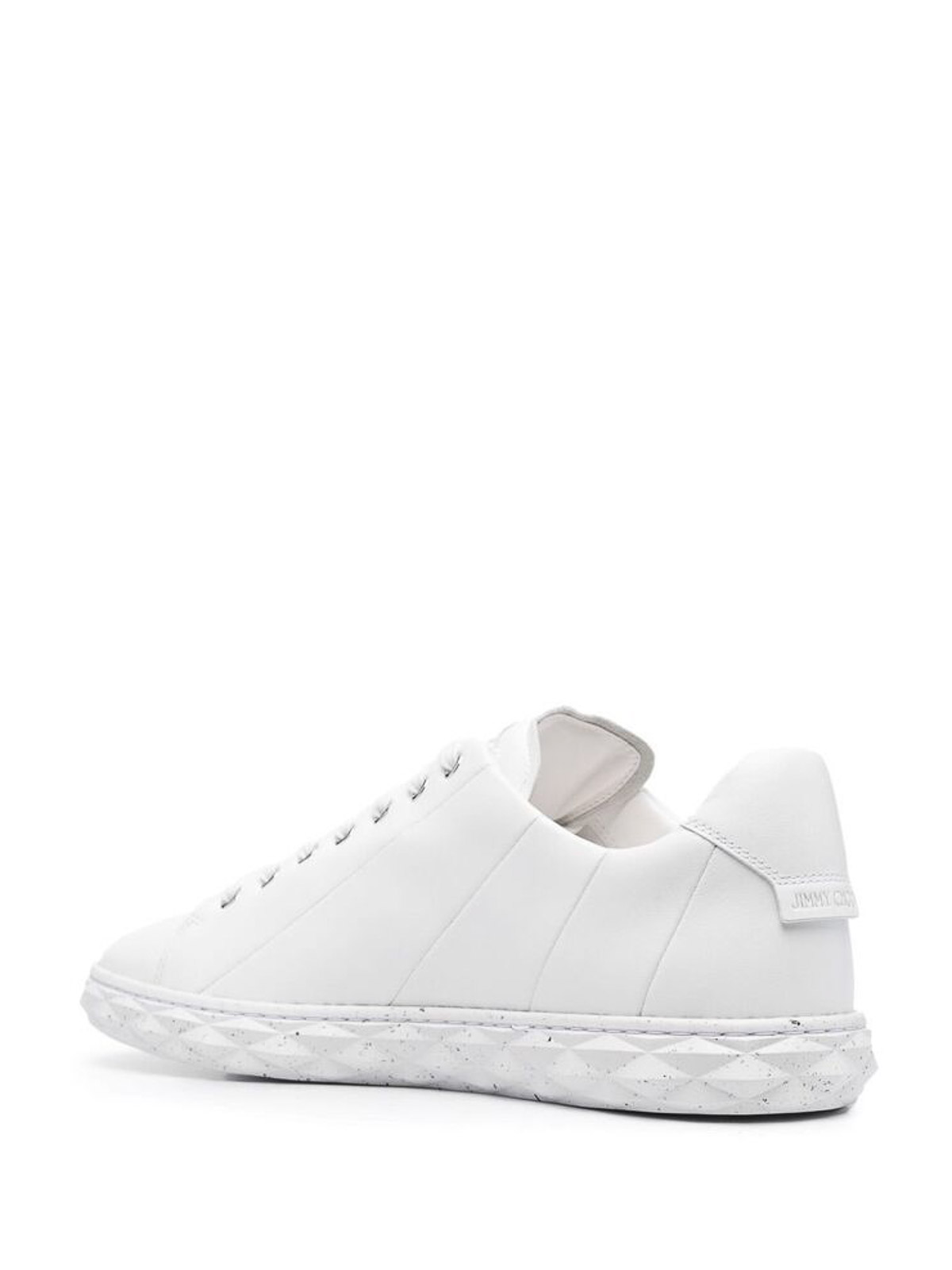 Shop Jimmy Choo Diamond Light Lace-up Sneakers In White
