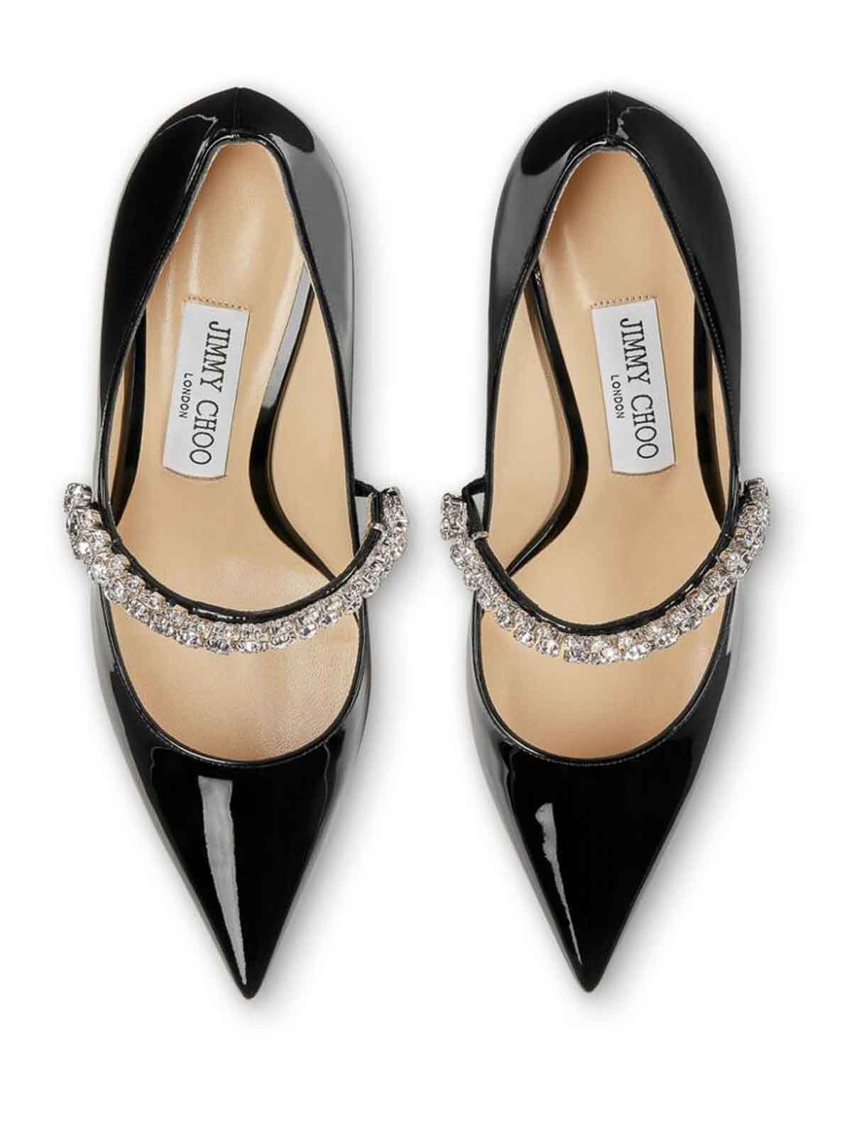 JIMMY CHOO ブラックパンプス Black Suede Pointed pumps with JC Emblem | LOVE 65 | 24:7 Icons