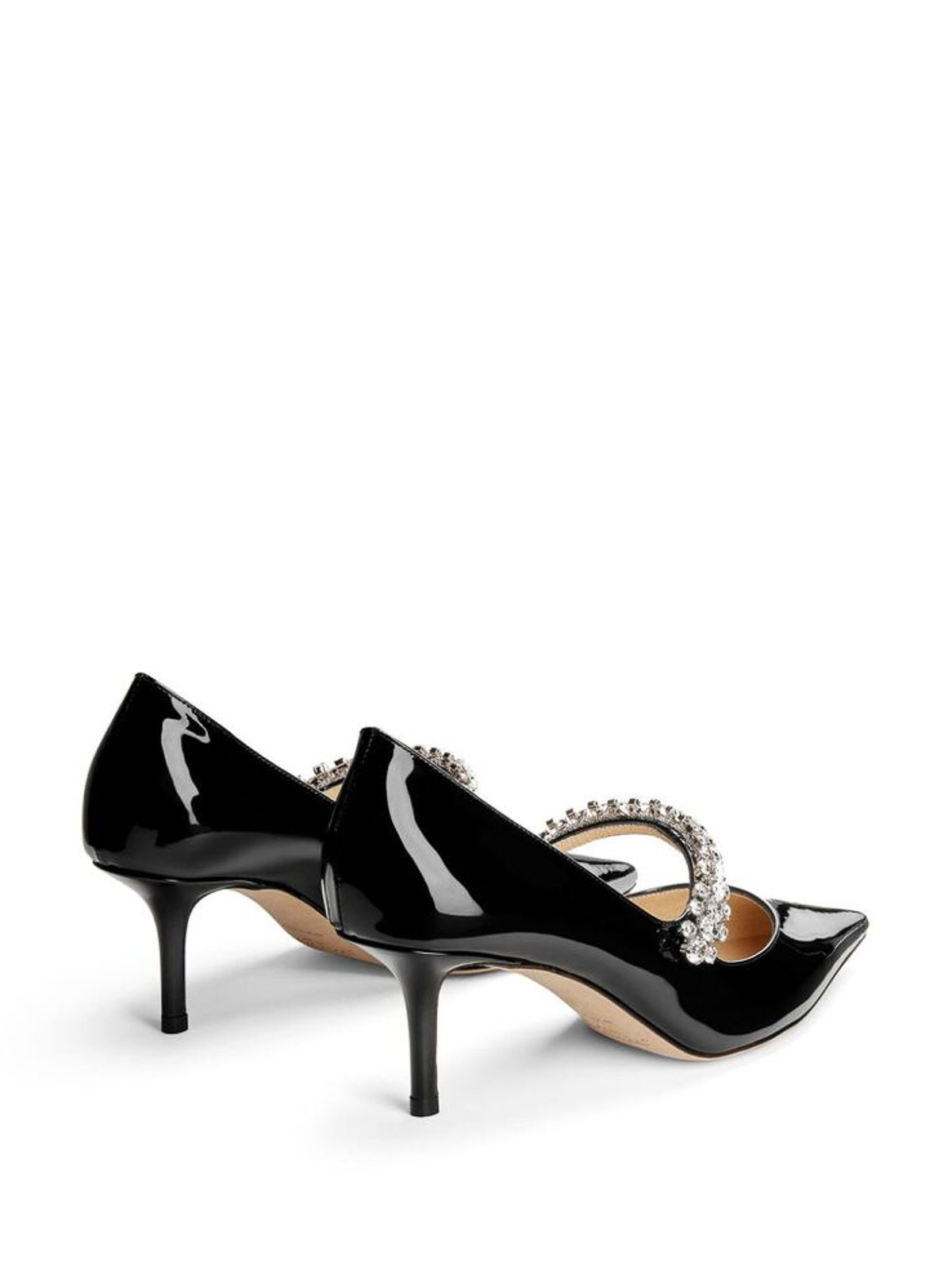 JIMMY CHOO ブラックパンプス Black Patent Leather Pointed-Toe Pumps with JC Emblem | LOVE 100