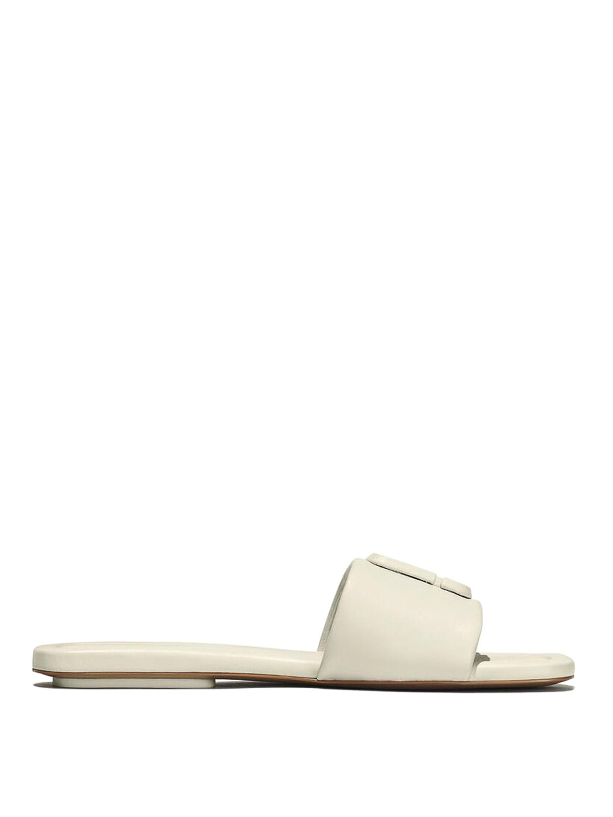 Shop Marc Jacobs Logo Sandals In Cream