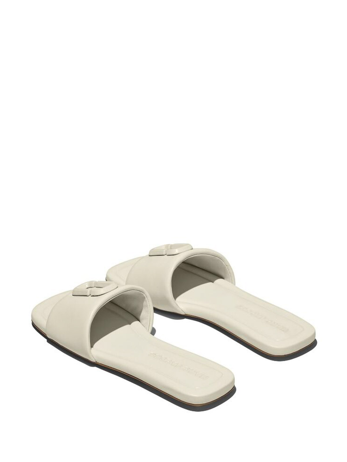 Shop Marc Jacobs Logo Sandals In Cream