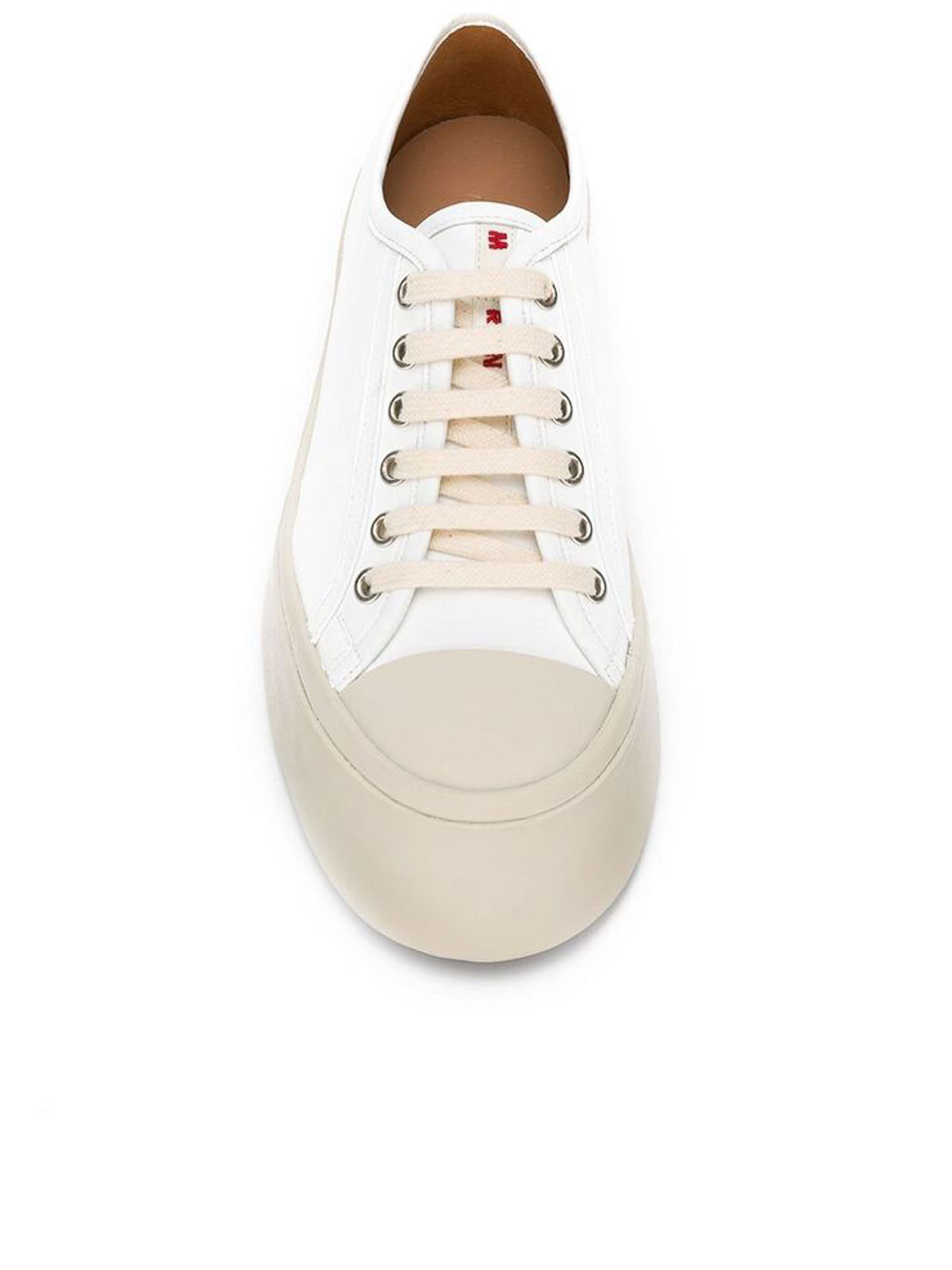 Shop Marni Logo Sneakers In White