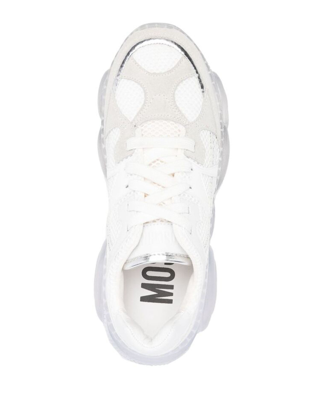 Shop Moschino Panelled Chunky  Sneakers In White