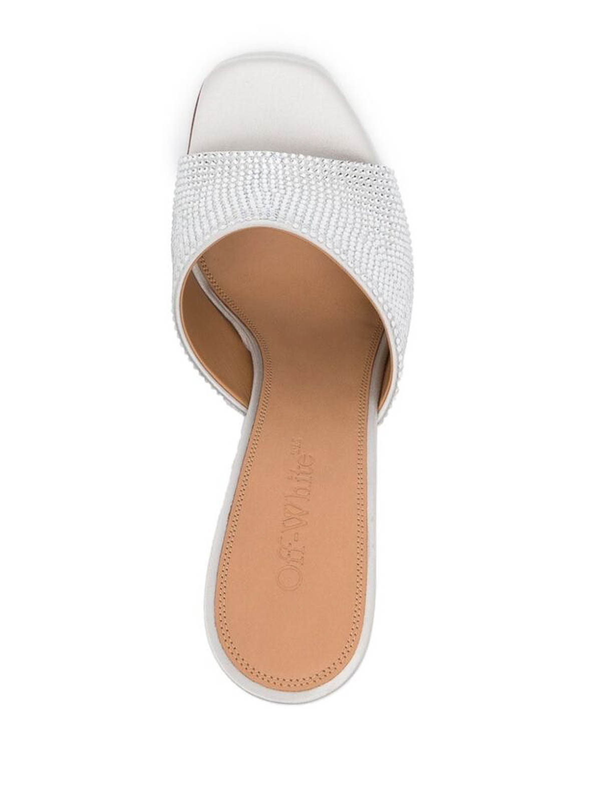 Shop Off-white Stiletto Heeled Sandals In Grey