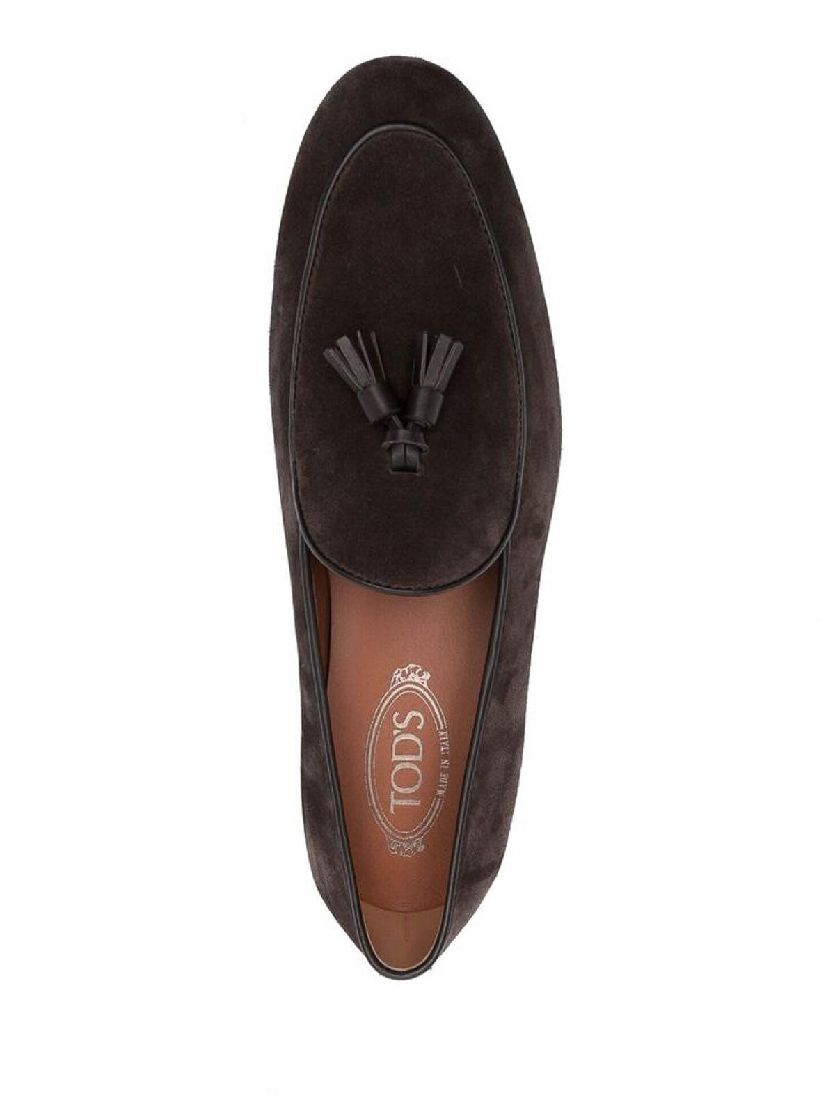 Shop Tod's Tassel-detail Brown Loafers