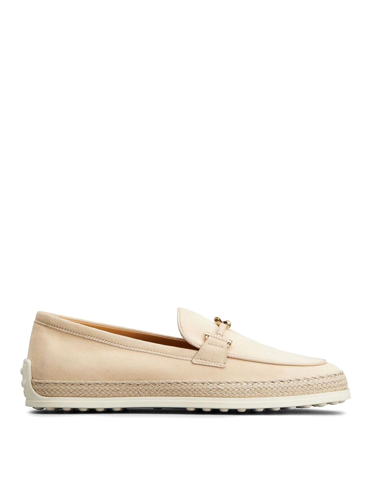 Shop Tod's Sand Beige Gomma Loafers