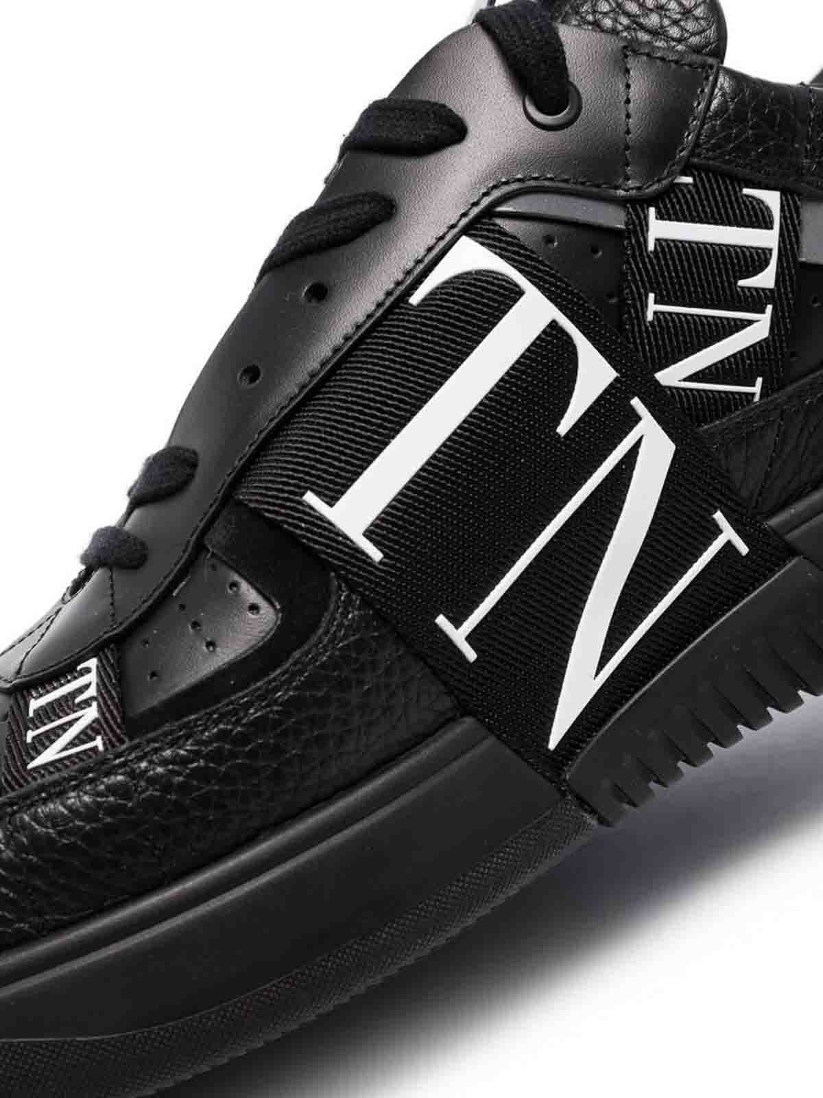 Shop Valentino Black Sneakers