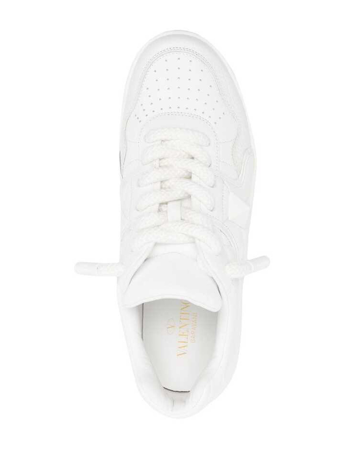 Shop Valentino Roman Stud Sneakers In White
