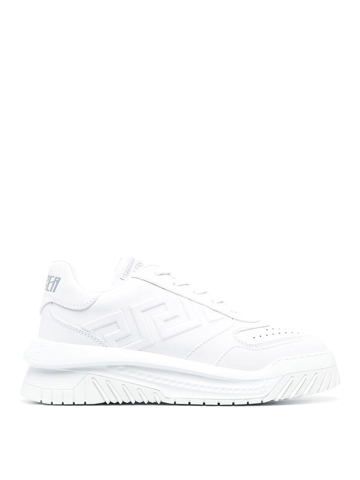 Shop Versace White Odissea Chunky Sneakers