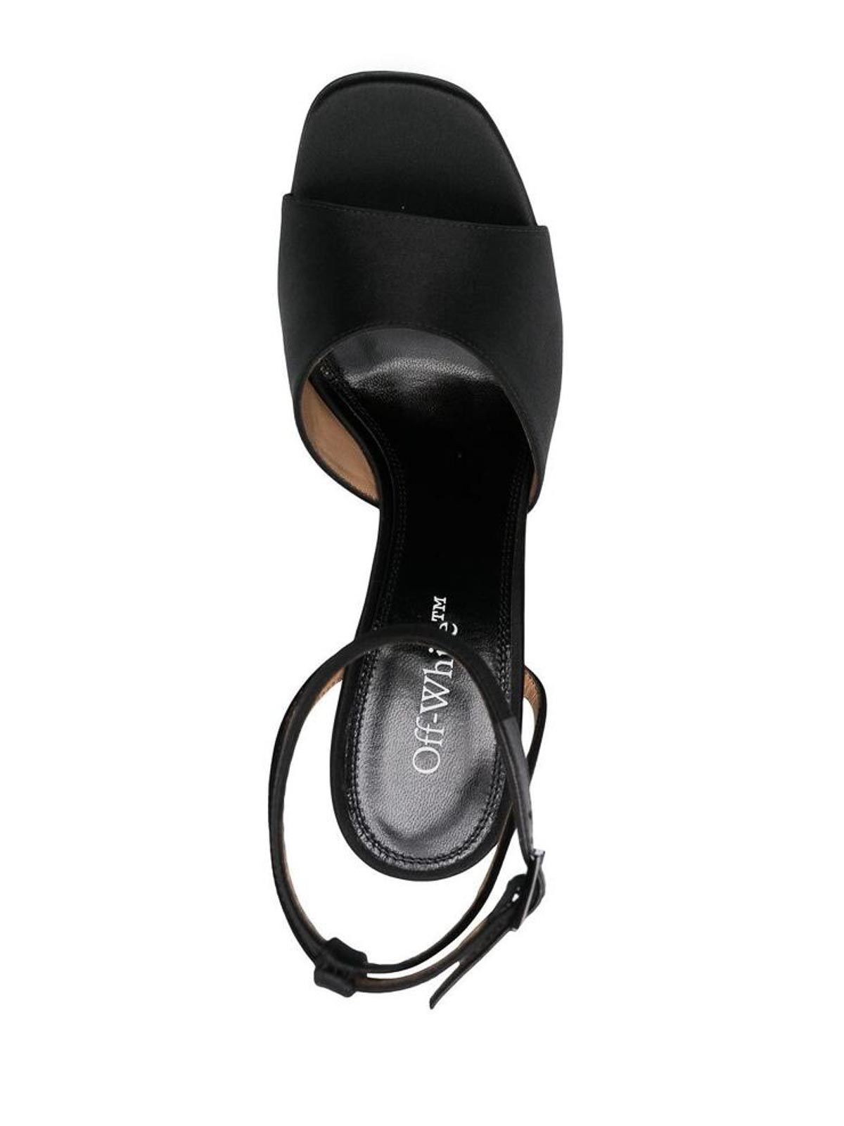 Shop Off-white Black Pearl-embellished Sandals