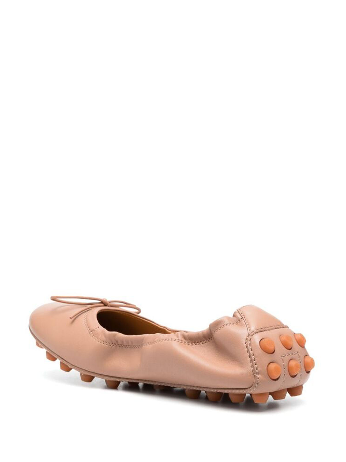 Shop Tod's Gommino Ballerina Shoes In Nude & Neutrals