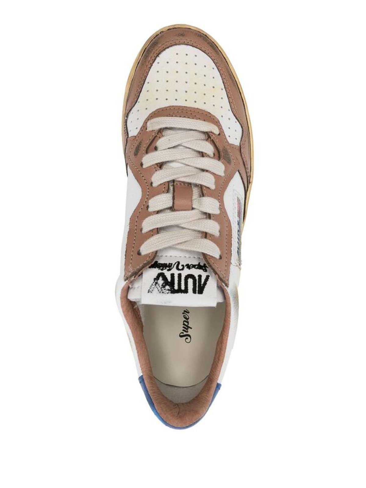Shop Autry Super Vintage Low-top Sneakers In White