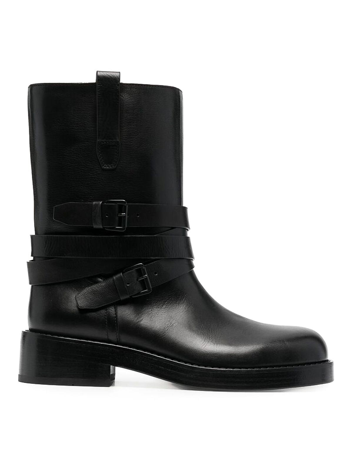 Shop Ann Demeulemeester Leather Boots In Black