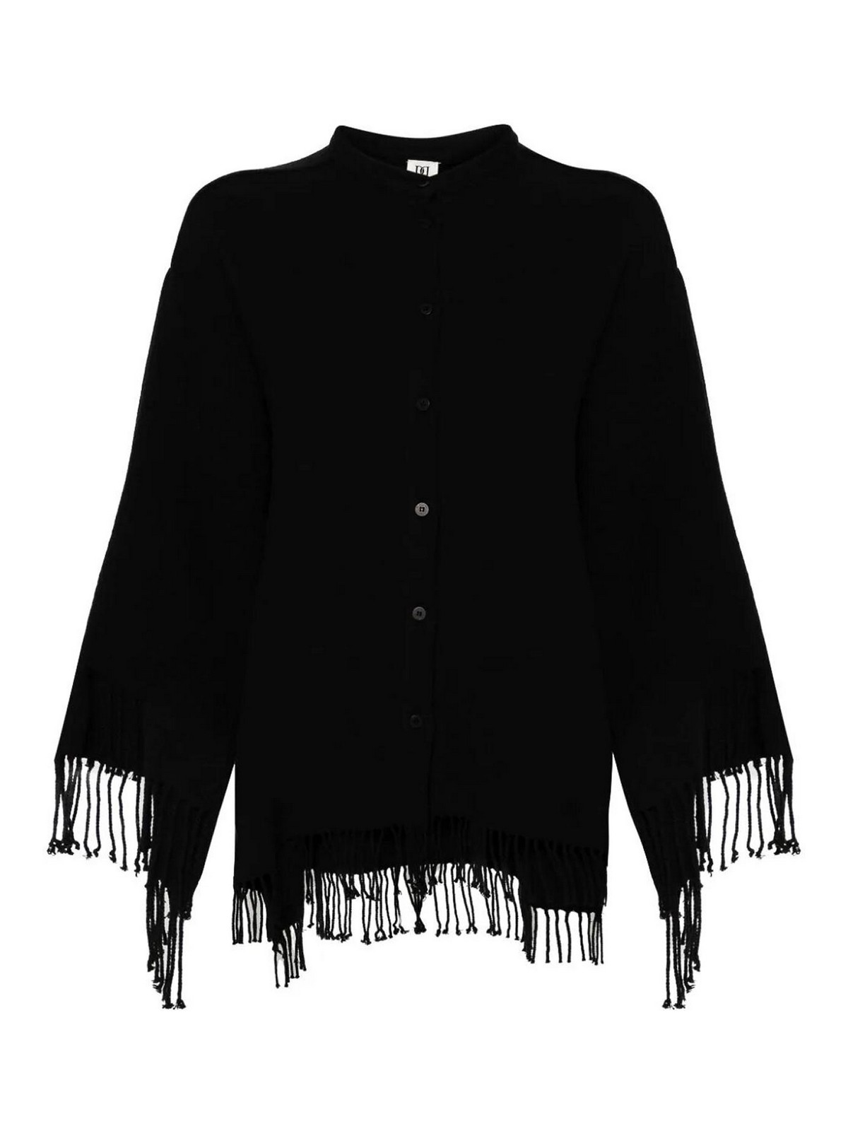 BY MALENE BIRGER BUTTON FRINGED BLOUSE