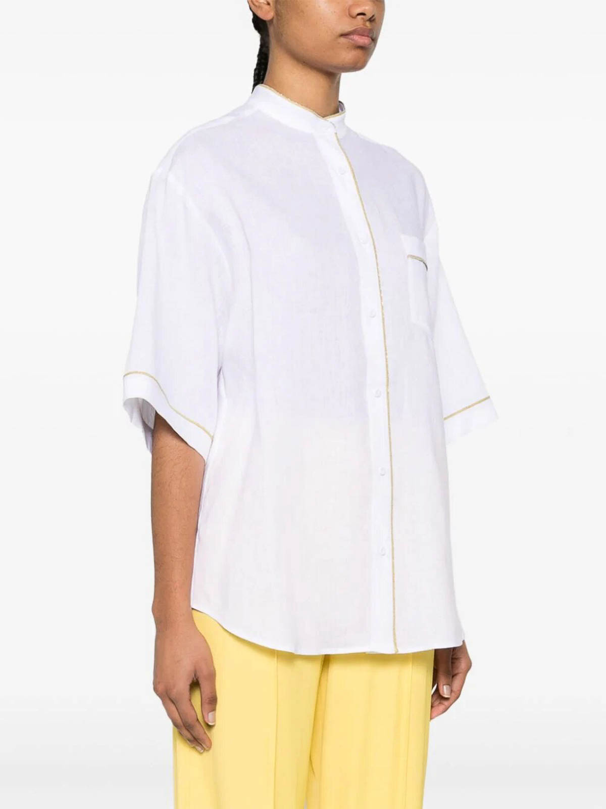 Shop Fabiana Filippi Over Shirt In White