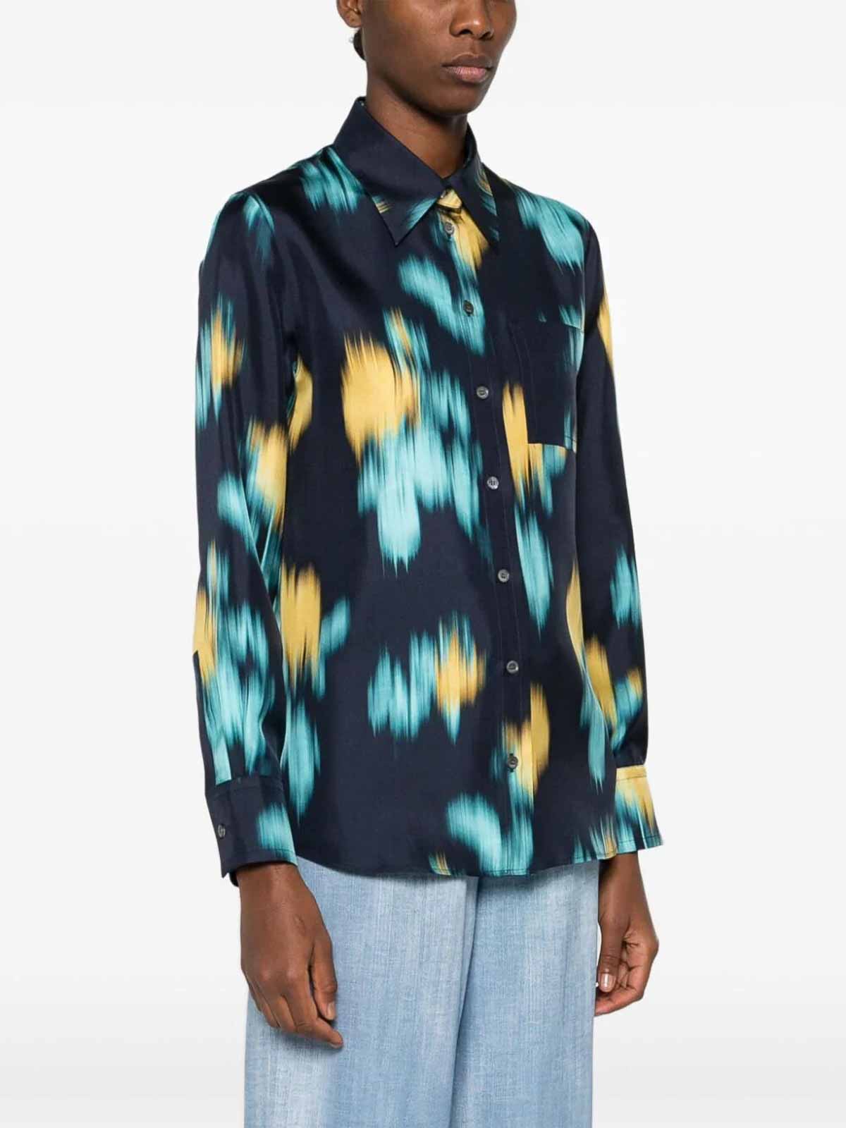 Shop Lanvin Jaquard Shirt In Light Blue