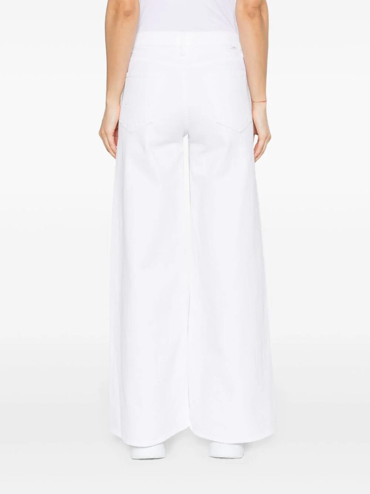 Shop Mother Denim Trousers In White