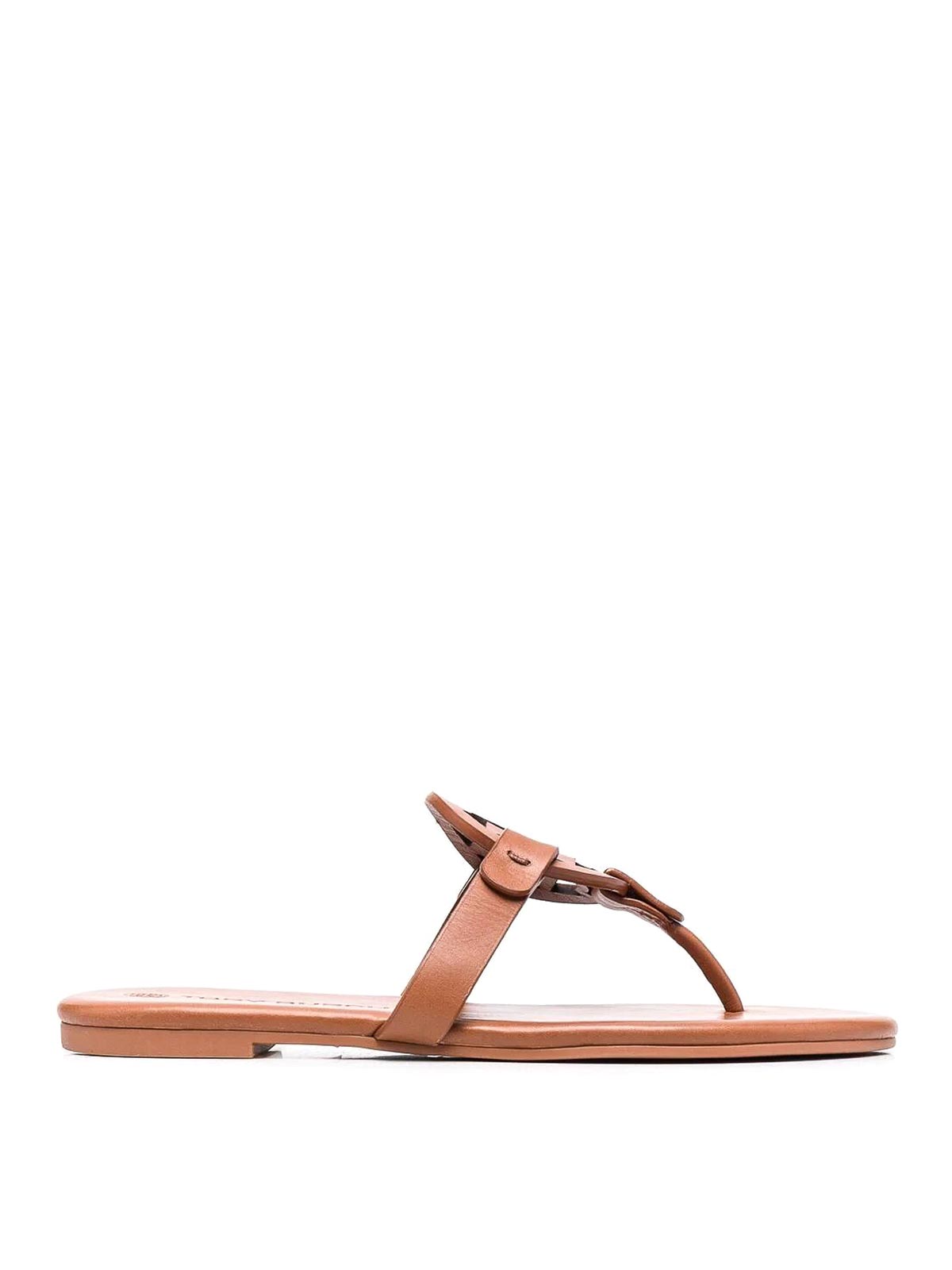 Shop Tory Burch Leather Sandals In Brown