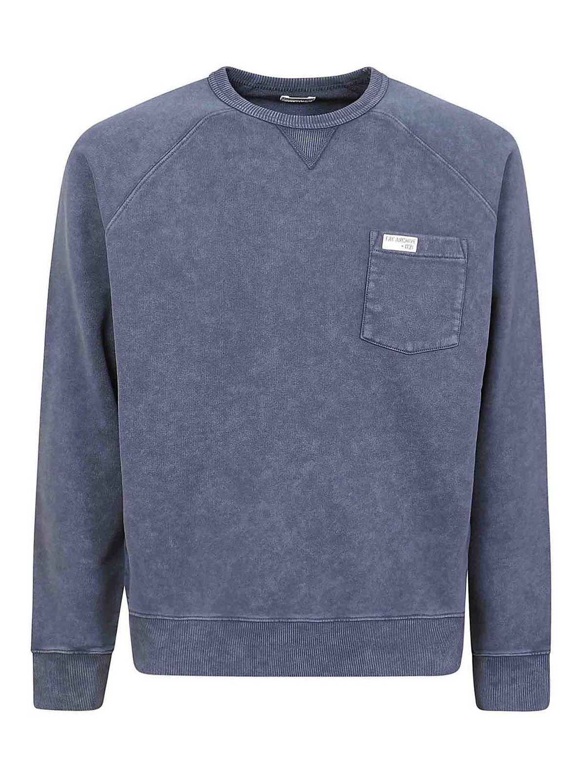 Shop Fay Crew Neck Sweatshirt In Blue