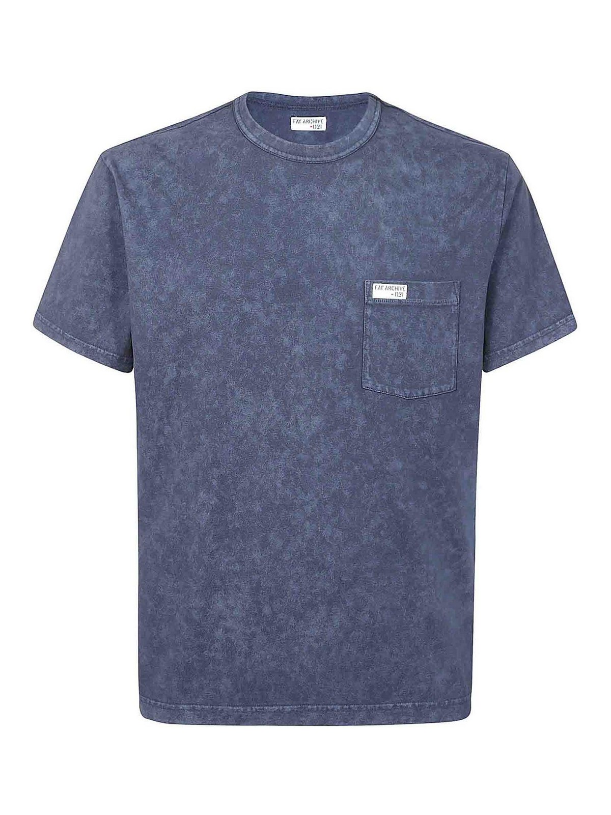 Shop Fay Crew Neck T-shirt In Blue