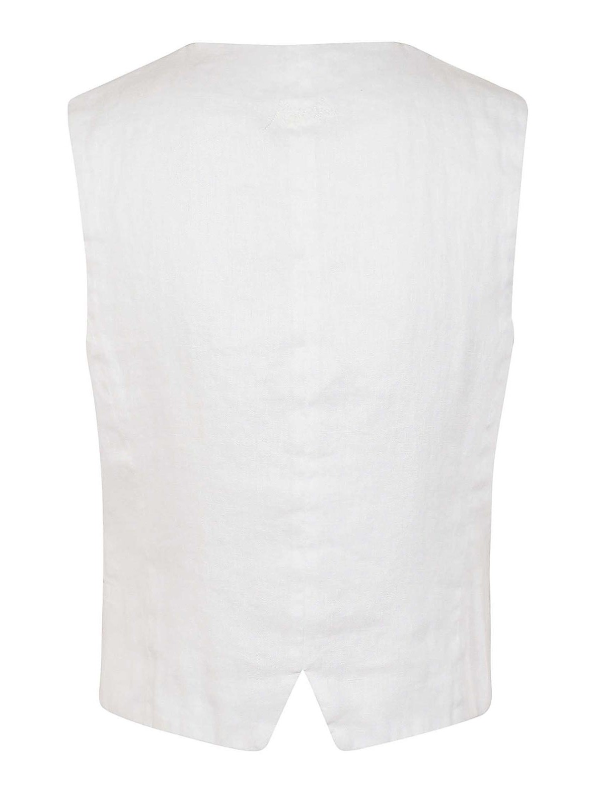 Shop P.a.r.o.s.h Linen Waistcoat In White