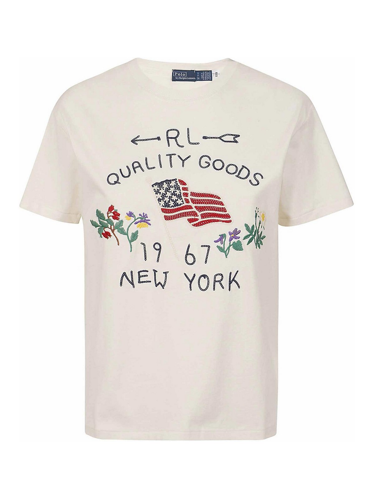 Polo Ralph Lauren Cotton T-shirt In Neutral