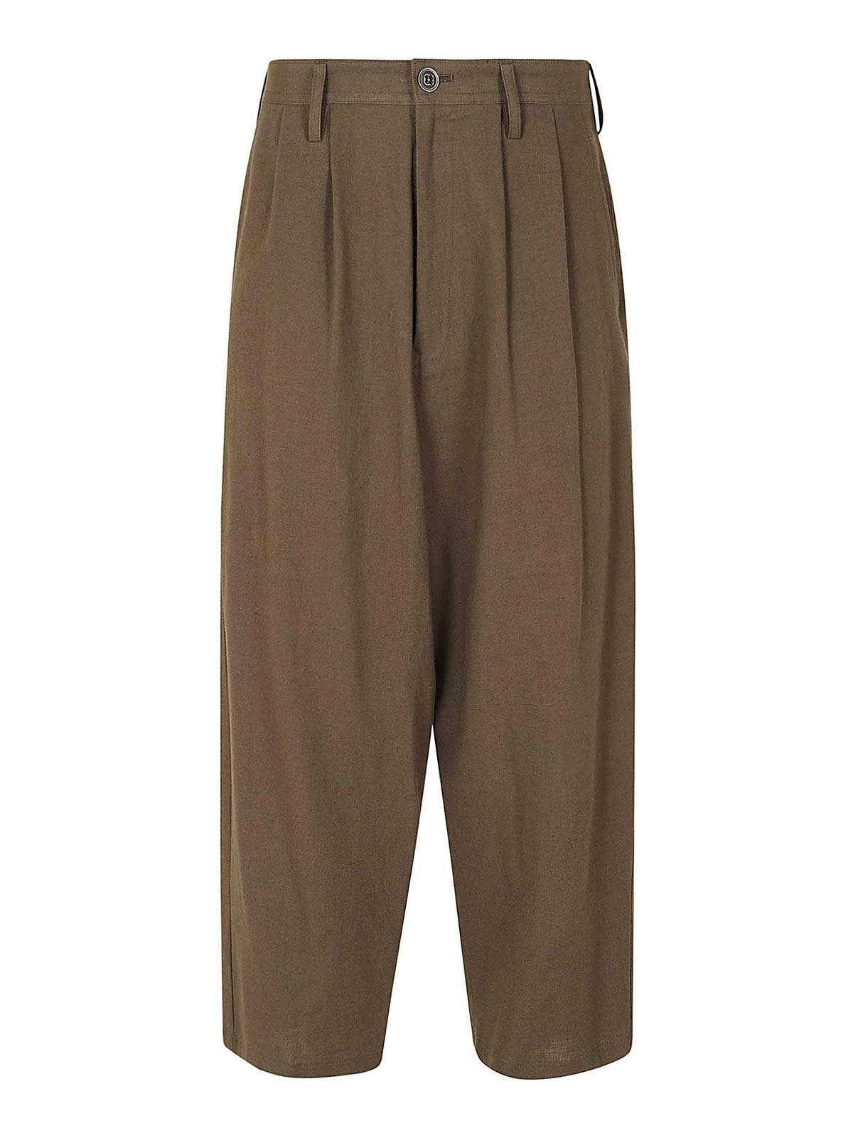 Shop Yohji Yamamoto Casual Trousers In Light Brown