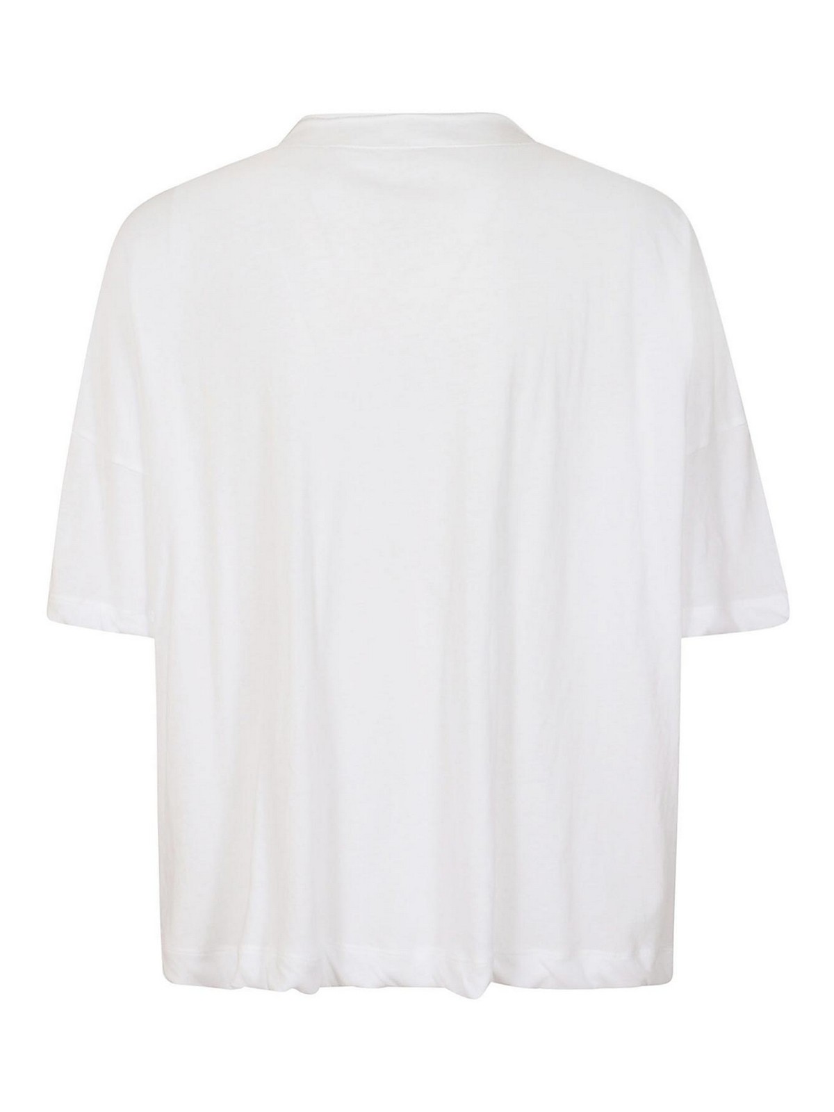 Shop Yohji Yamamoto Crew Neck T-shirt In Cream