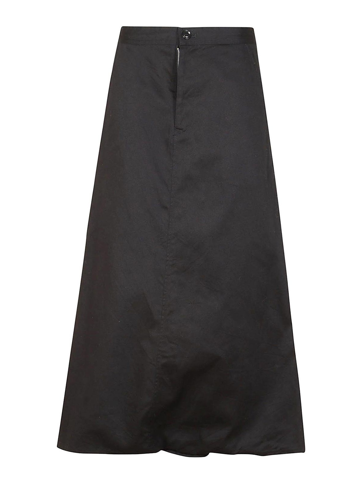 Shop Yohji Yamamoto Flared Skirt In Black