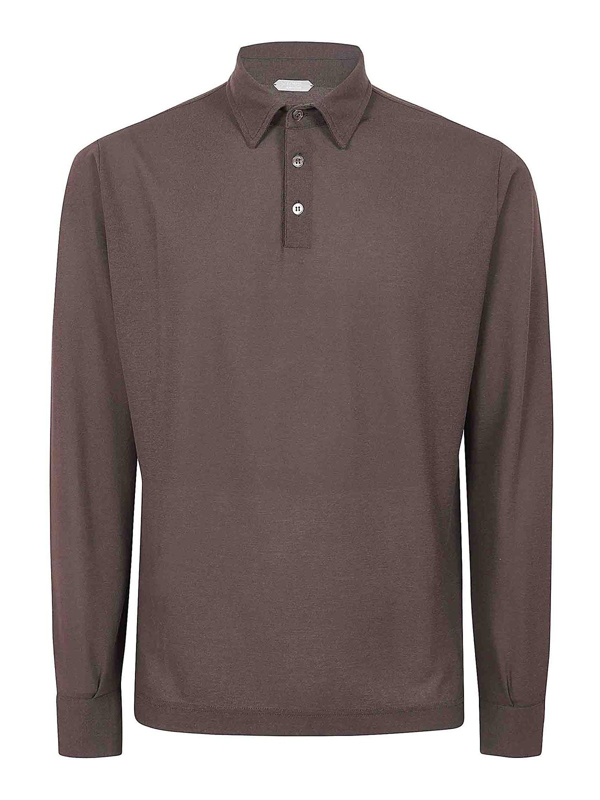 Shop Zanone Polo Shirt In Brown