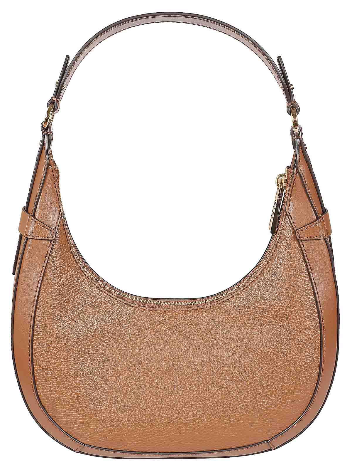 Shop Michael Kors Smooth Textured Leather Bag In Light Brown