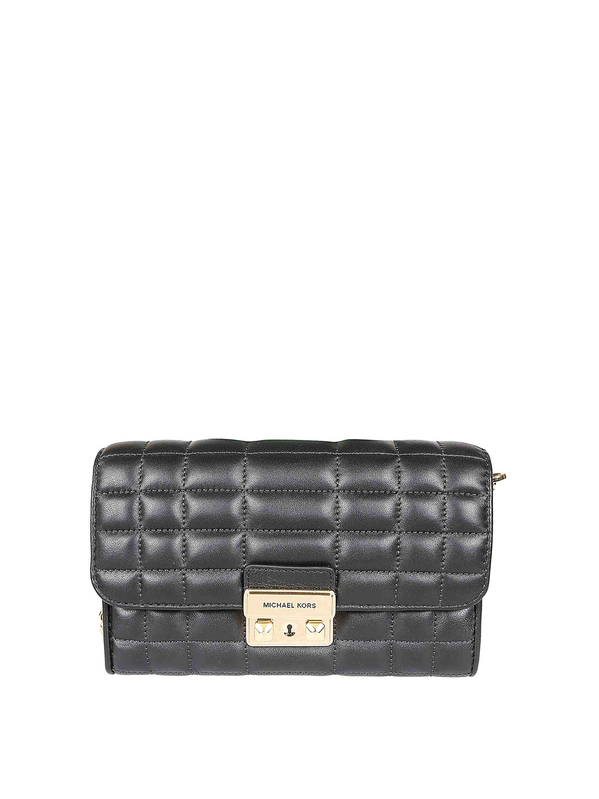 Michael Kors Tribeca Leather Bag In Black