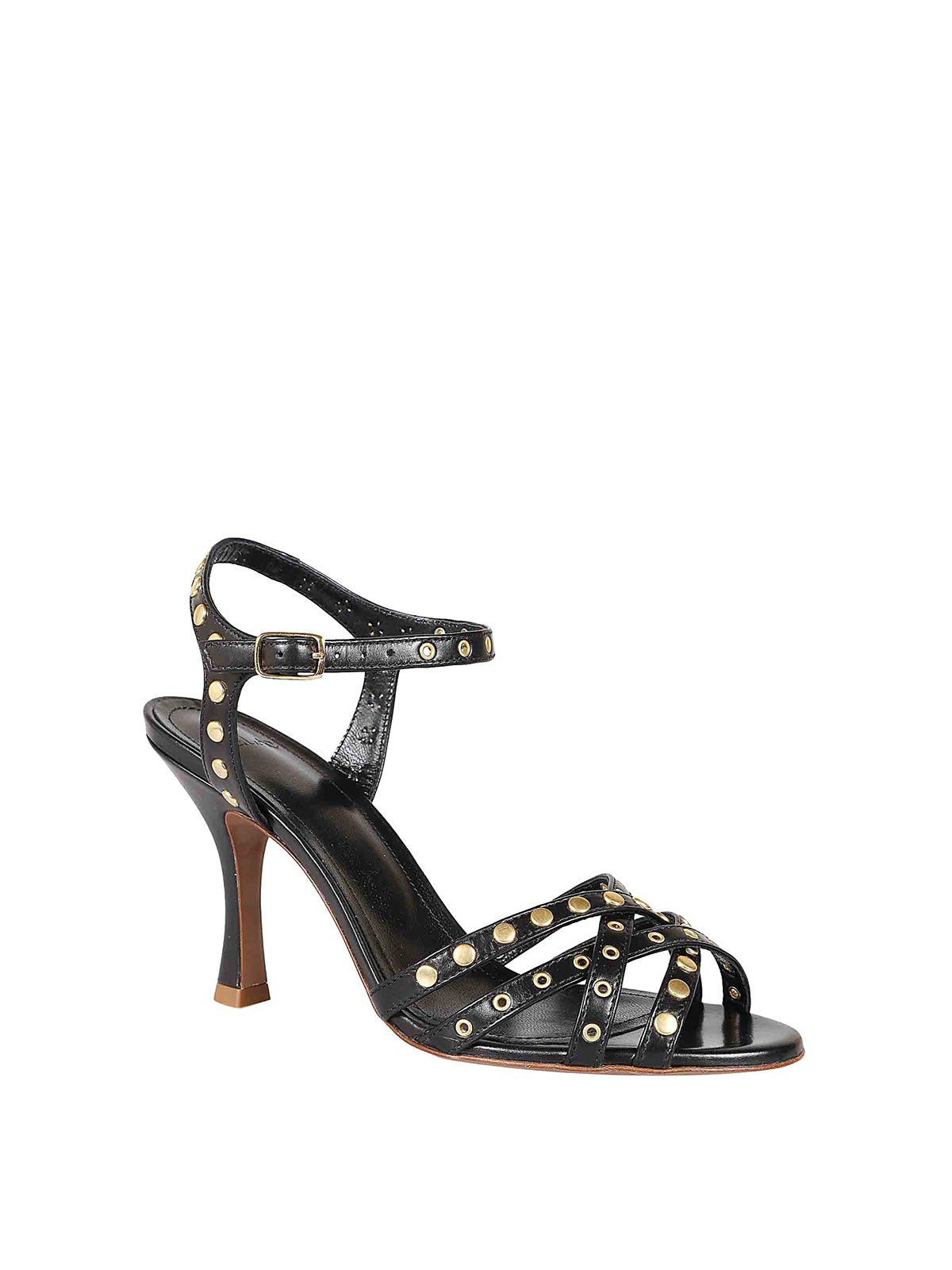 Shop Relac Leather Sandals In Black