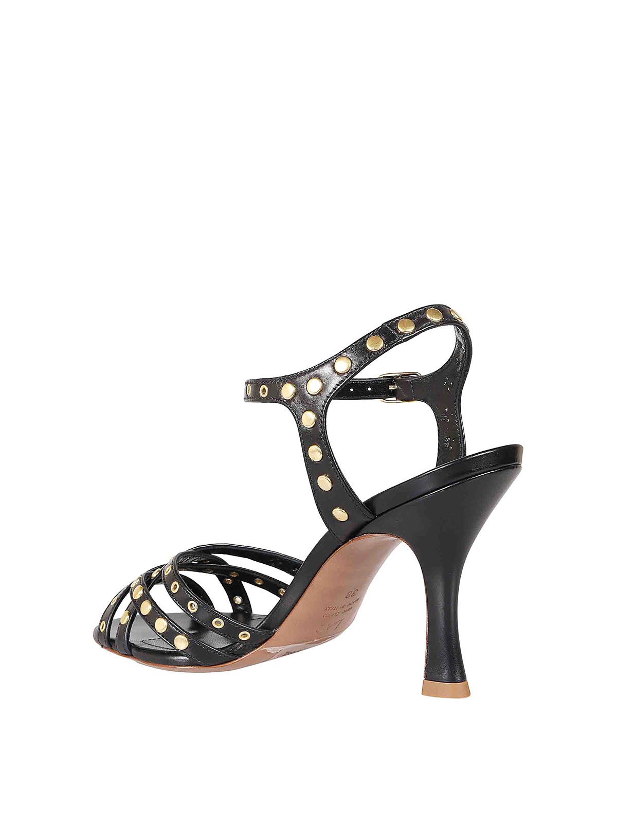 Shop Relac Leather Sandals In Black