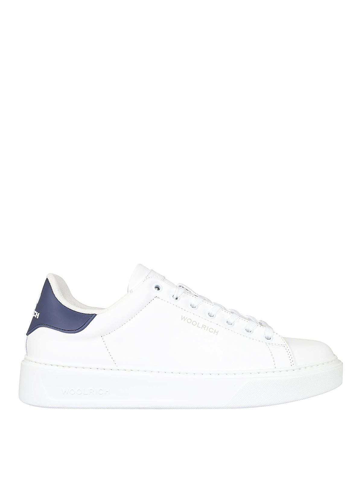 Shop Woolrich Logo Sneakers In White